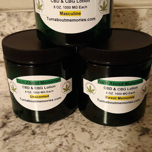 I CBD & CBG Lotion 1000 MG of Each/ 2000 MG total 8 OZ